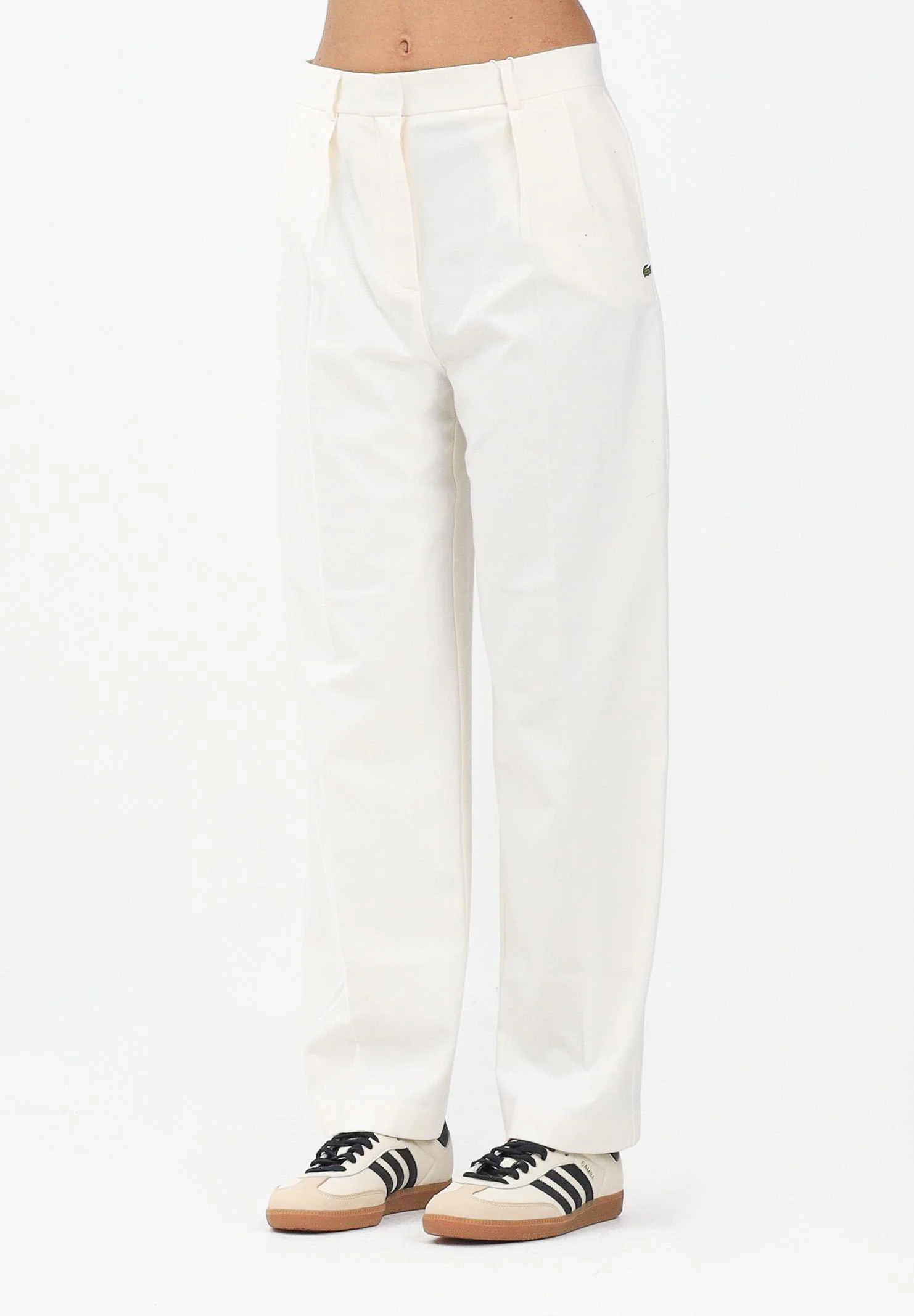 Image of LACOSTE Pantalone panna da donna