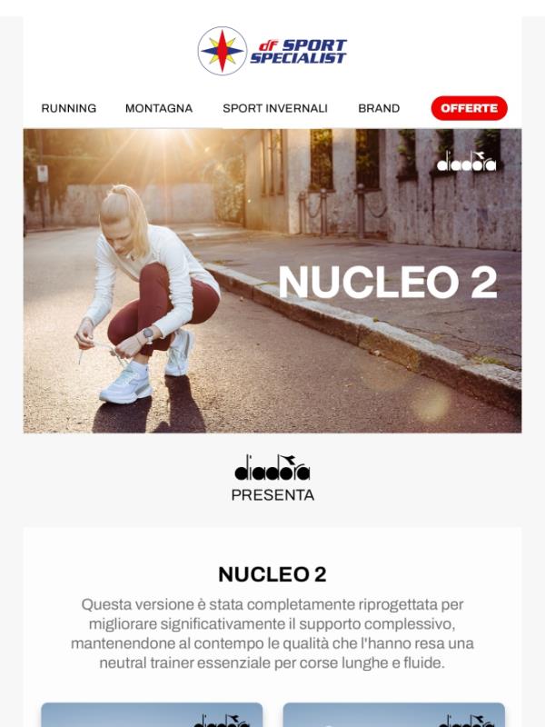 Nuova Diadora Nucleo 2 🏃➡️