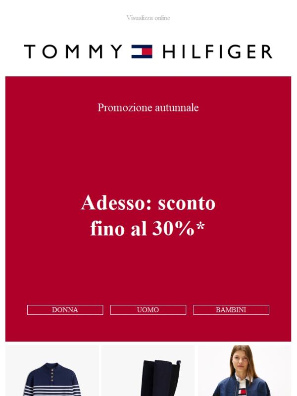 Fino al 30% di sconto con la promozione autunnale.