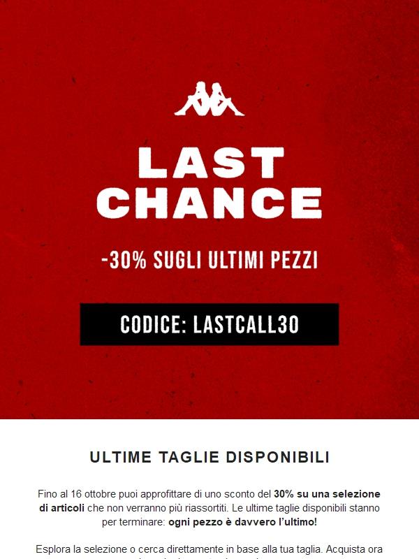 🏃‍♂️ Ultime taglie da non perdere!