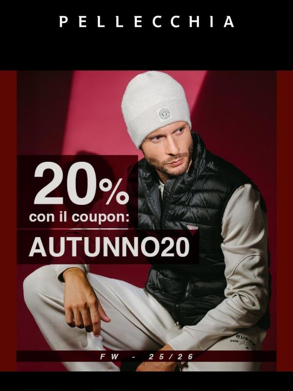 Non hai ancora utilizzato il tuo coupon? 😱 -20% solo per pochi giorni! 😍