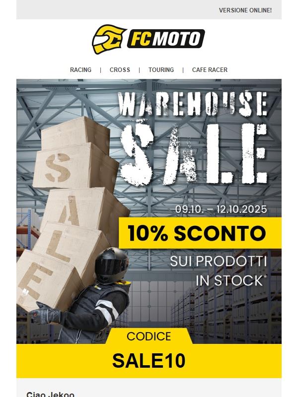 📦 WAREHOUSE SALE