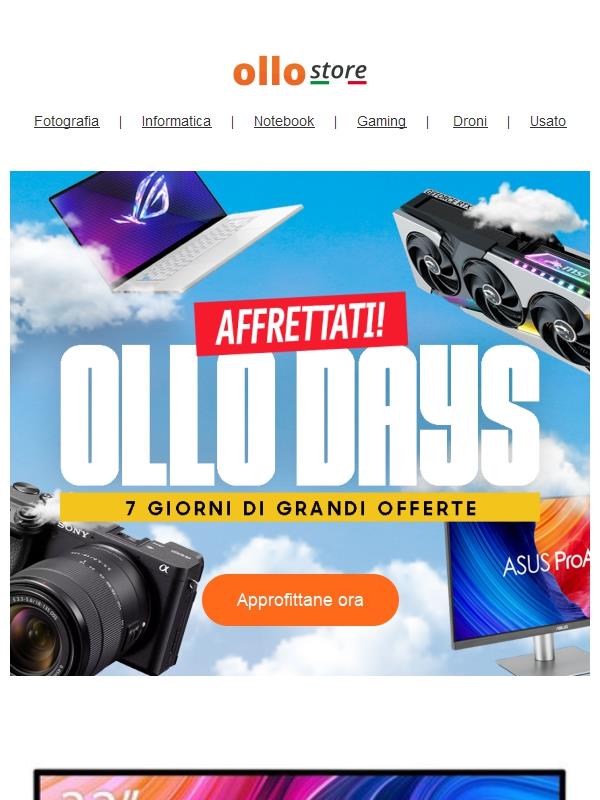 🎉 Ollo Days: Affrettati! Le offerte sono in esaurimento