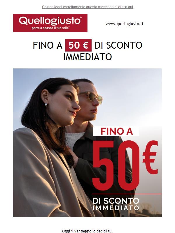 50€ DI SCONTO per te!