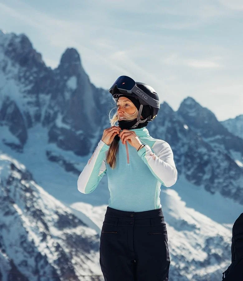 Woman wearing Helly Hansen gear