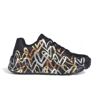 scarpe-da-ginnastica-uno-lite-metallic-love-nere