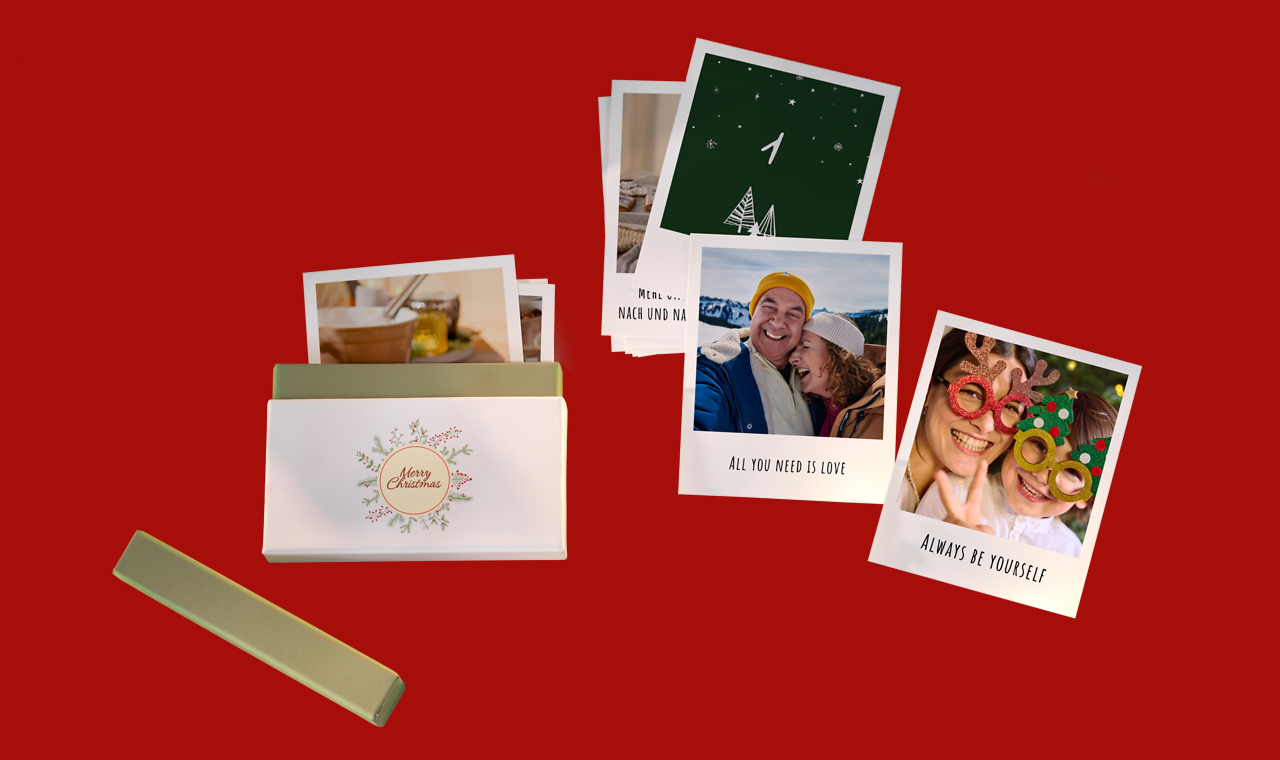 Box foto con design Natale