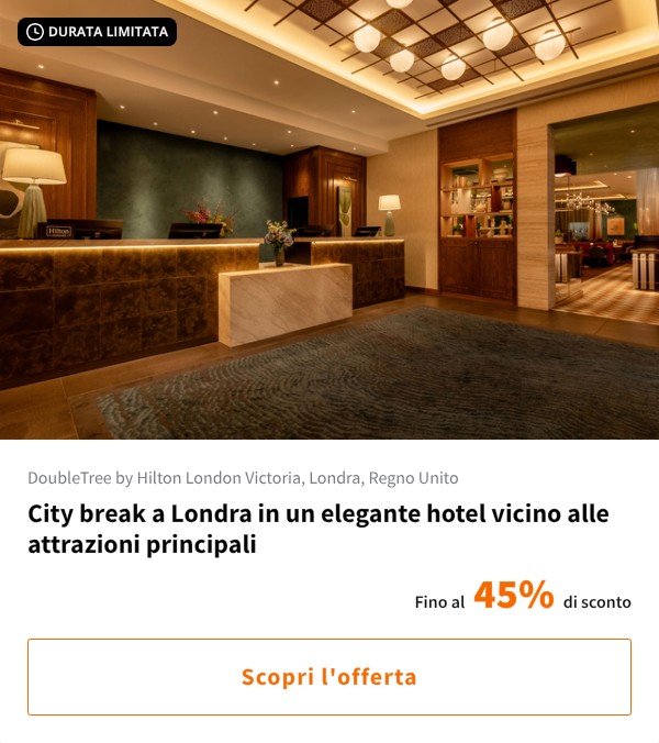 City break a Londra in un elegante hotel vicino alle attrazioni principali