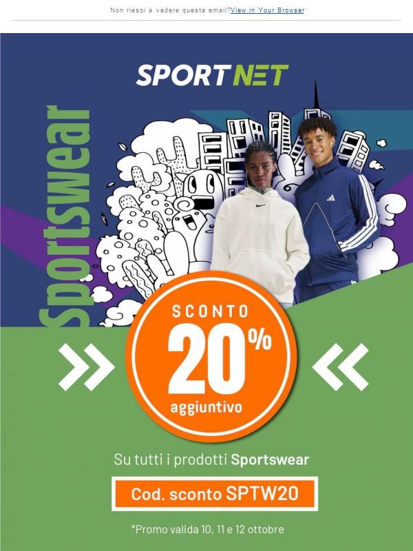 Solo per 3 giorni: -20% extra su tutto lo Sportswear!