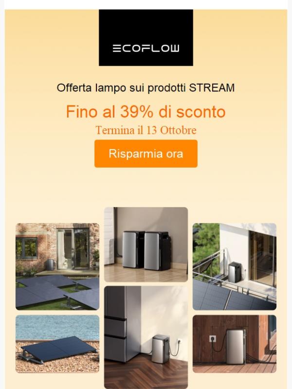 ⚡Offerta lampo attiva: fino al 39% di sconto sulla serie STREAM!