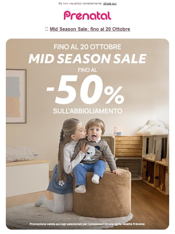 Mid Season Sale: fino al -50% sulla collezione Autunno Inverno