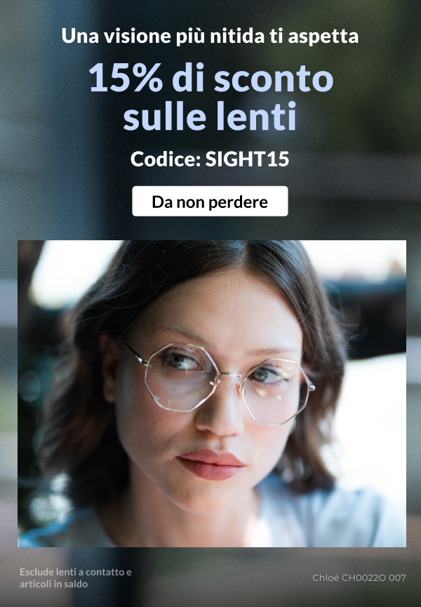 15% di sconto sulle lenti