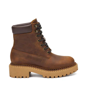 Frau Anfibi Donna in Pelle Cuoio Yellow Boot Giallone