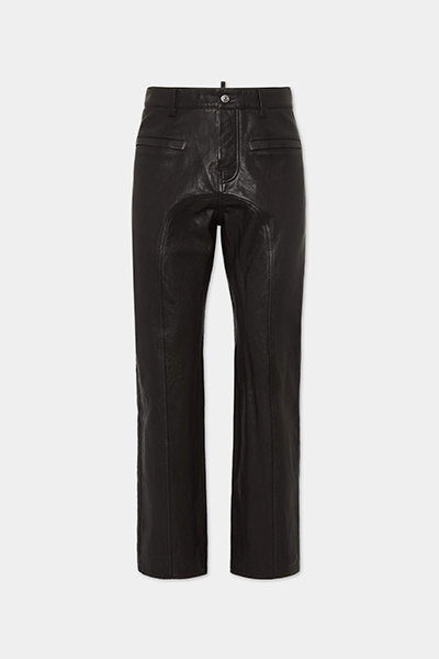 Black Wash Sexy Twist Leather 642 Pant