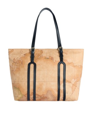 Image of Alviero Martini Prima Classe - Borsa shopping con doppio manico in tessuto Soft Highland Soft