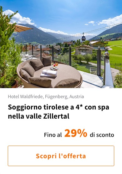 Soggiorno tirolese a 4* con spa nella valle Zillertal