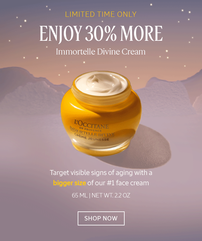 LIMITED TIME ONLY | ENJOY 30% MORE IMMORTELLE DIVINE CREAM | TARGET VISIBLE SIGNS OF AGING WITH A BIGGER SIZE OF OUR #1 FACE CREAM | 65 ML | NET WT. 2.2 OZ