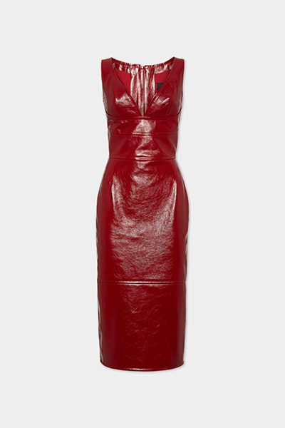 Glossy Leather Dress