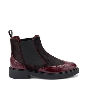 Frau Stivaletti Chelsea Oxford Donna in Cavallino Bordo