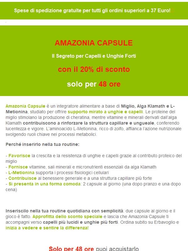Scopri il segreto per capelli e unghie forti: Amazonia Capsule 🌿
