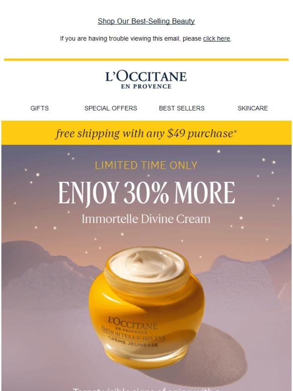 Limited Time Luxury: 30% More Immortelle Divine