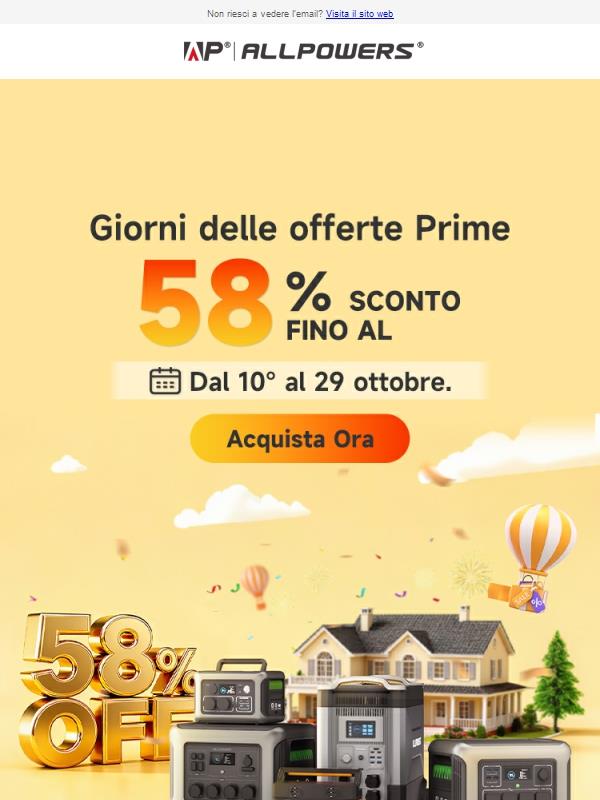 Giorni delle Offerte Prime: fino al 58% di sconto  🎉