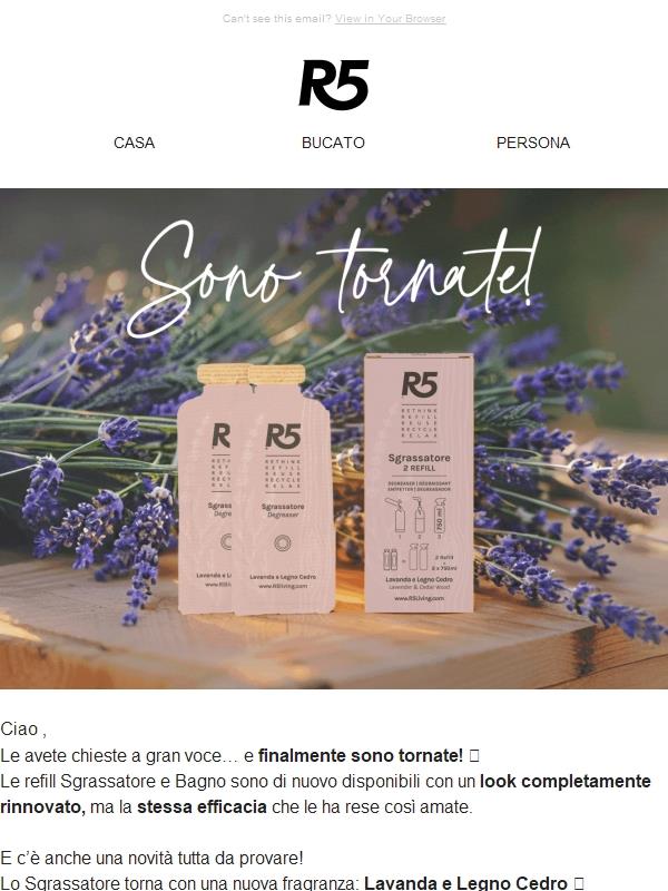 Bentornate, amate refill 🌿