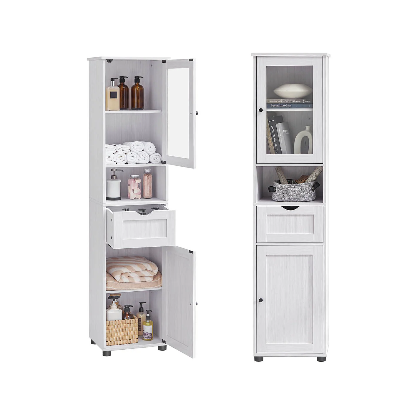 Image of Mobile da Bagno a Colonna Grigio Chiaro