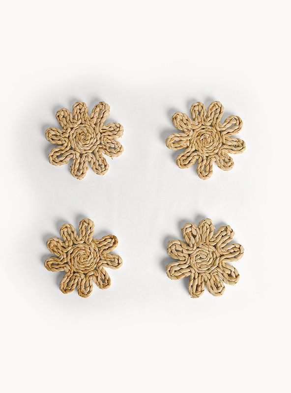 Set 4 sottobicchieri in fibra di mais