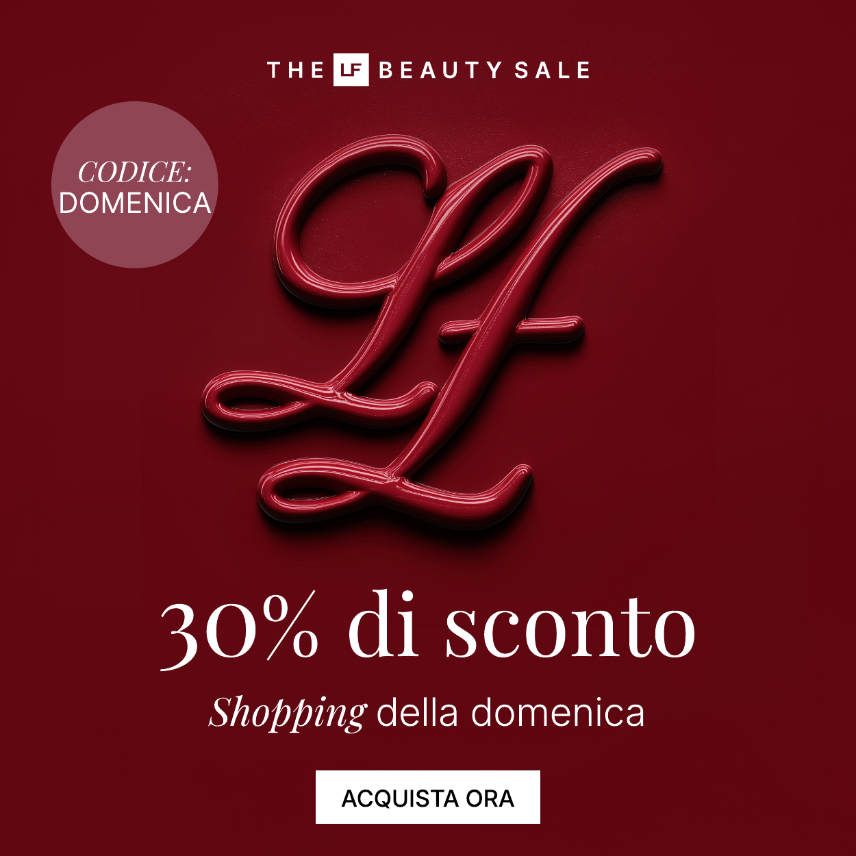 30 pER CENTO DI SCONTO