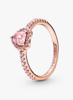 Sparkling Elevated Heart Ring