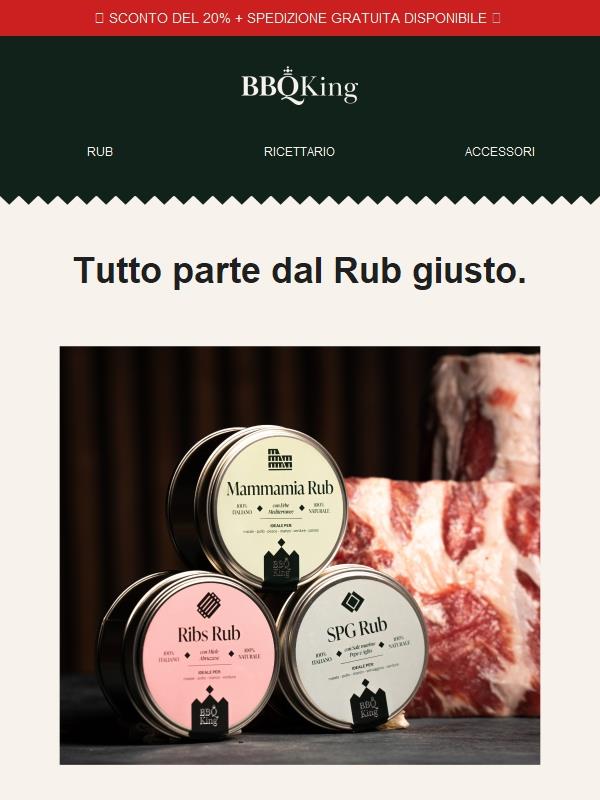 Il rub giusto, al 20% in meno