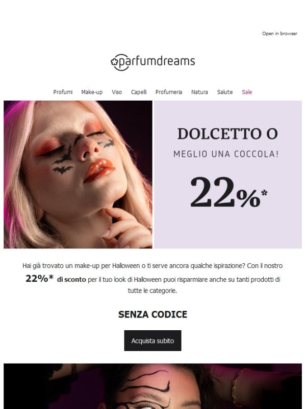 22% di sconto senza codice