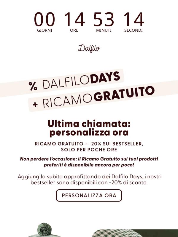 ⏳ Ricamo Gratuito e Dalfilo Days