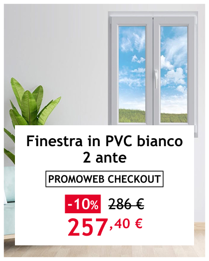 finestra pvc bianco 2 ante