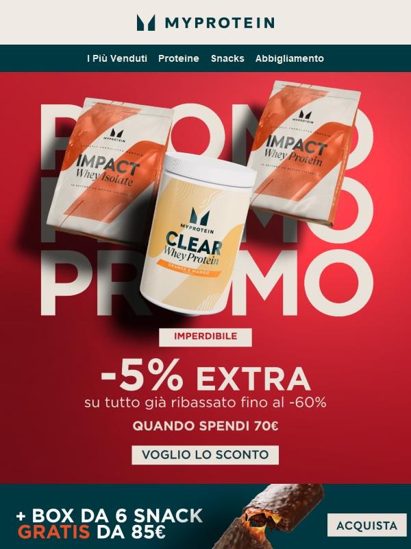 Fino al -60% + 5% EXTRA su Tutto 🚀