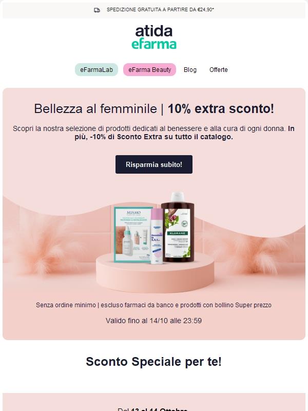 😍 Inizia la settimana con un pieno di bellezza e Sconti!