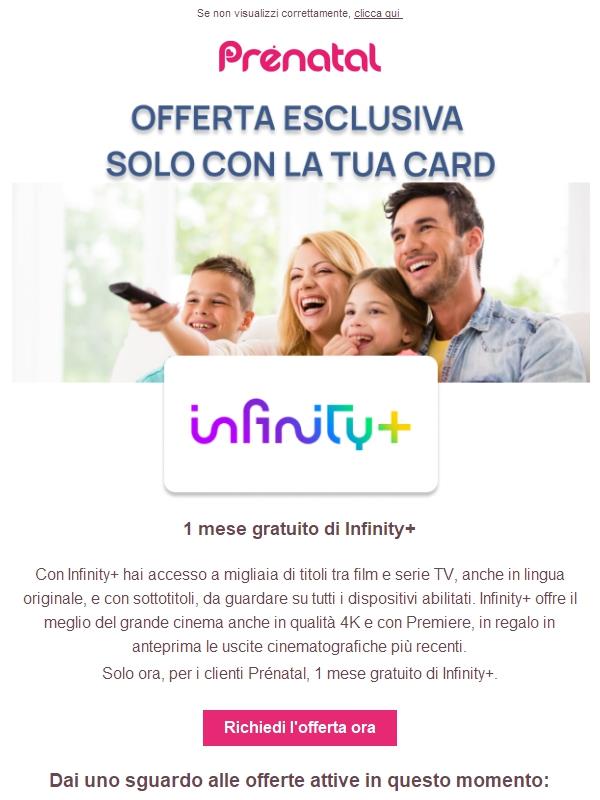 Con Infinity+ 1 mese gratis di film e serie TV