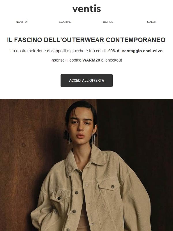 -20% su cappotti e giacche iconiche
