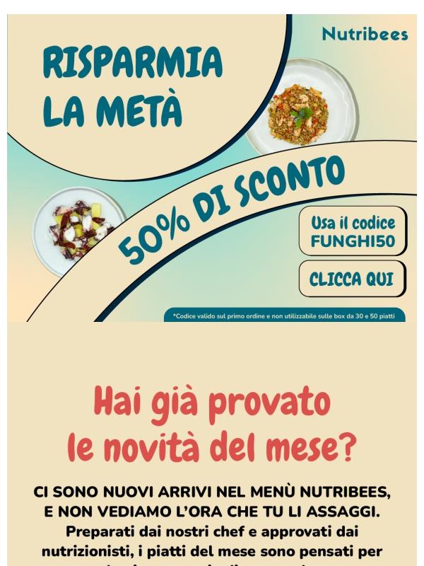 Novità del mese: ordina a metà prezzo❗