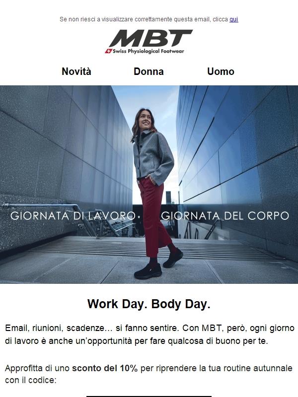 Tornati al lavoro? Il tuo corpo è stato promosso.