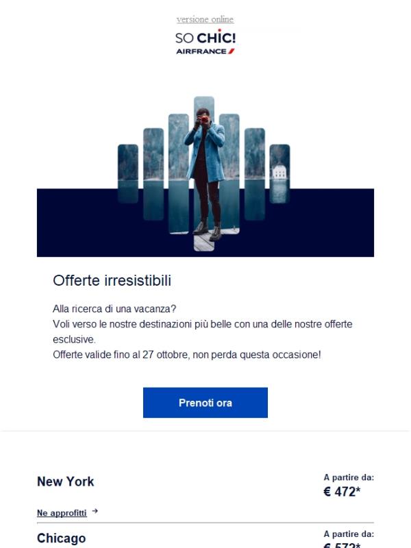 Fino al 27 ottobre per approfittare delle nostre offerte!