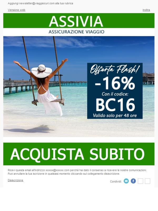 - 16% su tutte le nostre polizze!