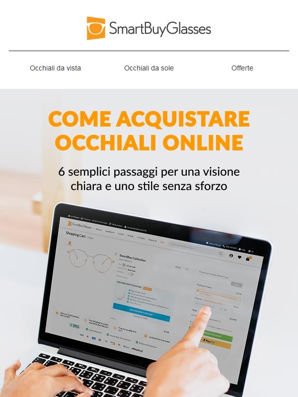 Acquista occhiali online in 6 semplici passaggi 🛒