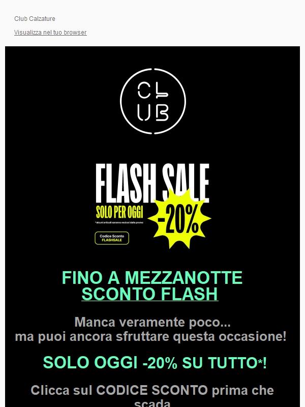 ULTIMA POSSIBILITA' ⚡ SCONTO -20% fino MEZZANOTTE