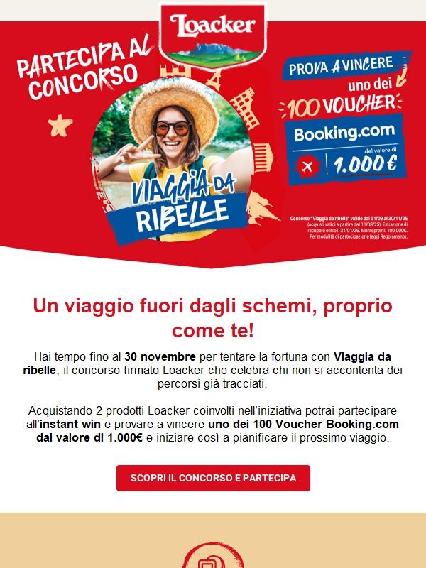 Viaggia da ribelle, con il concorso firmato Loacker