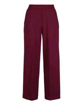 Pantaloni in tessuto bordeaux con elastico Donna JABPN0025-F1416 4280