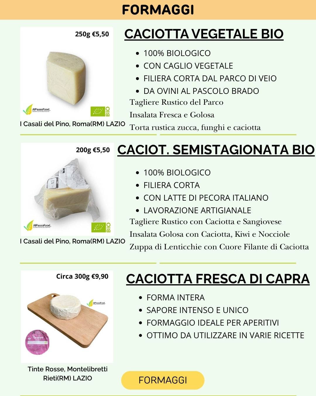 FORMAGGI