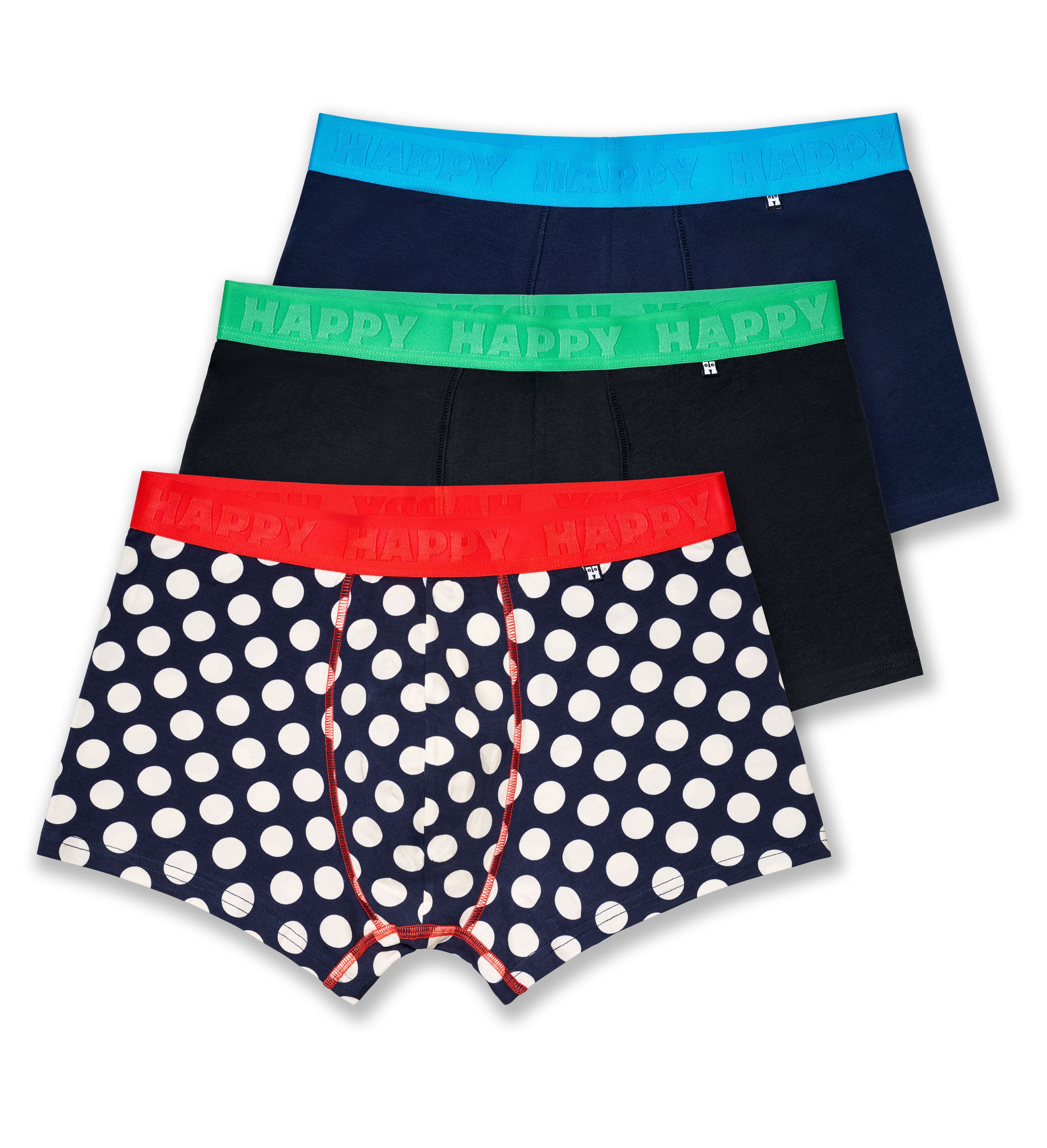 3-Pack Navy Big Dot Short Boxers