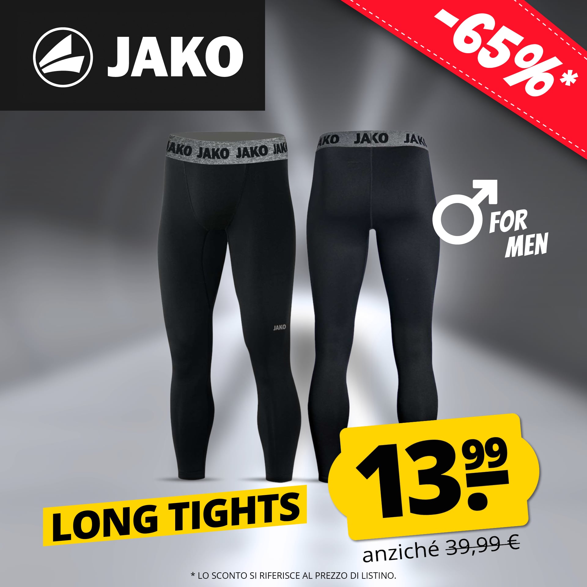 Jako long tight uomo pantaloni funzionali